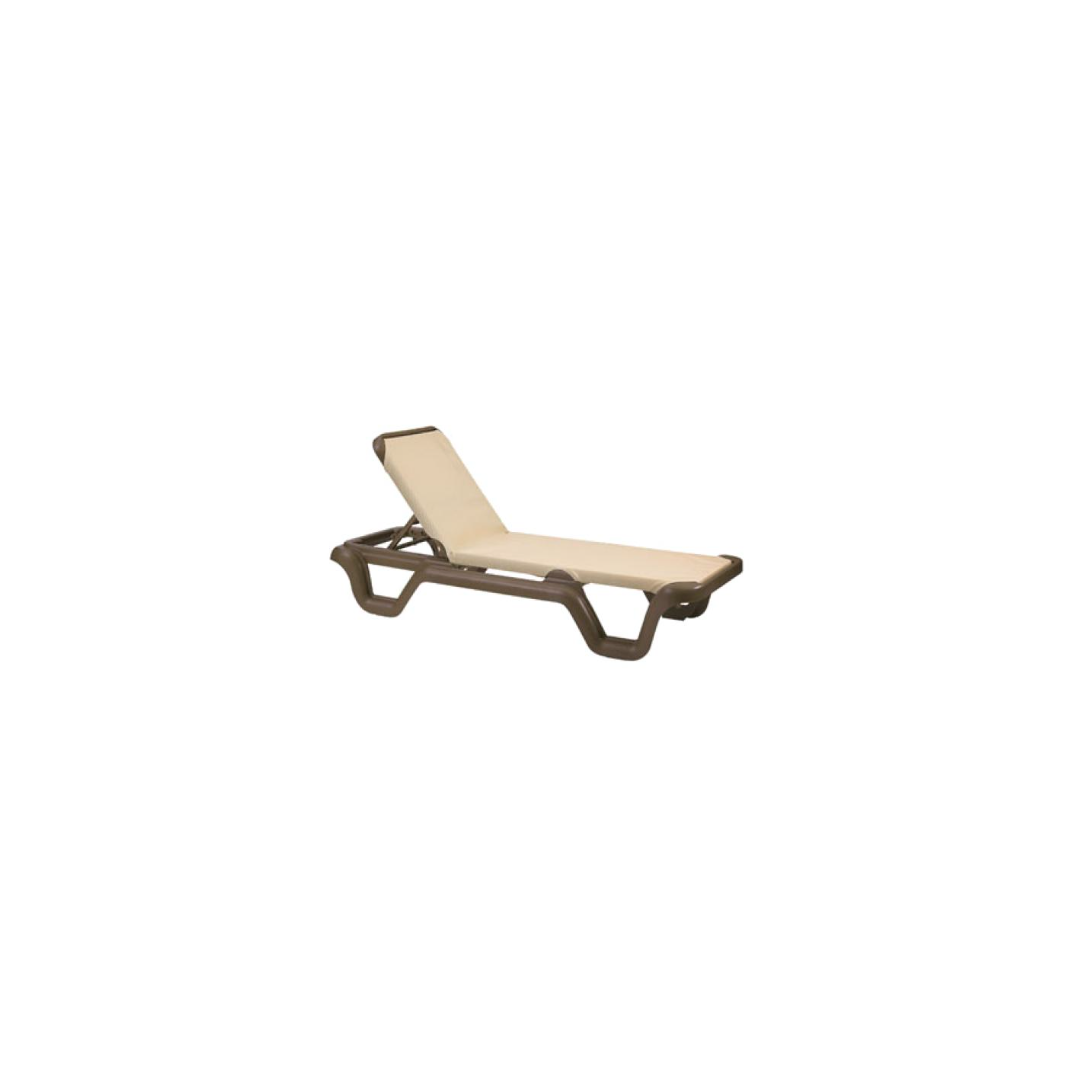 Chaise longue Marina - Bronze et kaki