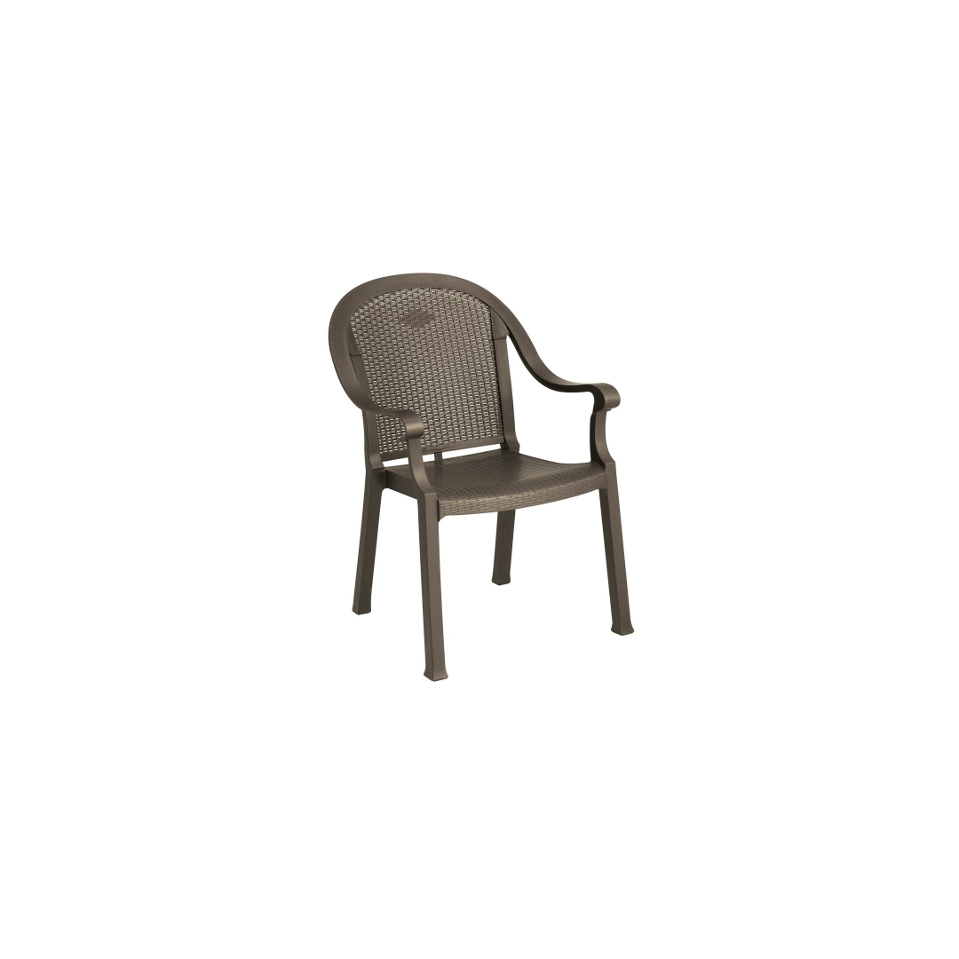 Chaise en résine avec appuis-bras Sumatra - Bronze