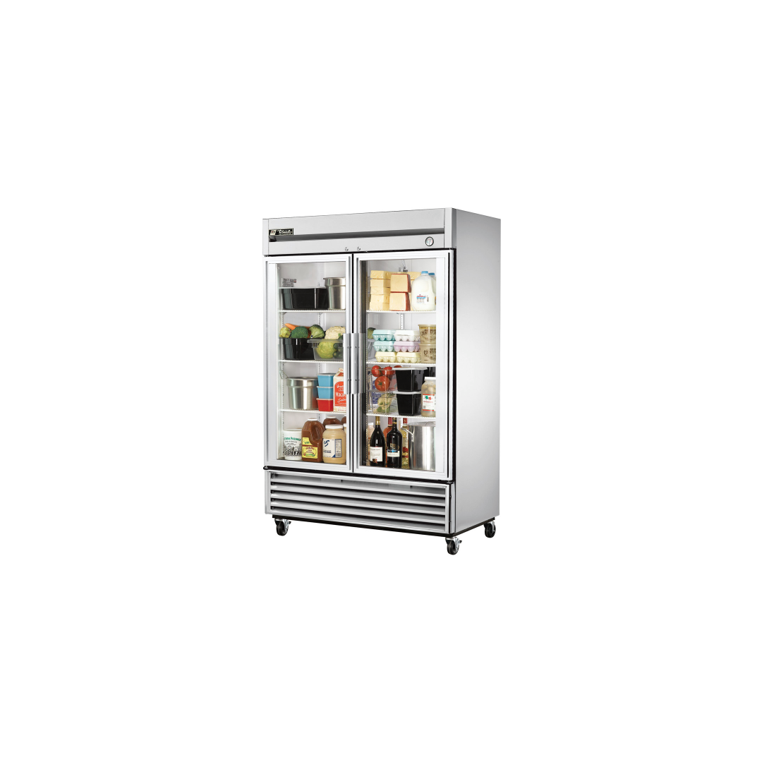 Réfrigérateur à portes vitrées battantes - 54"