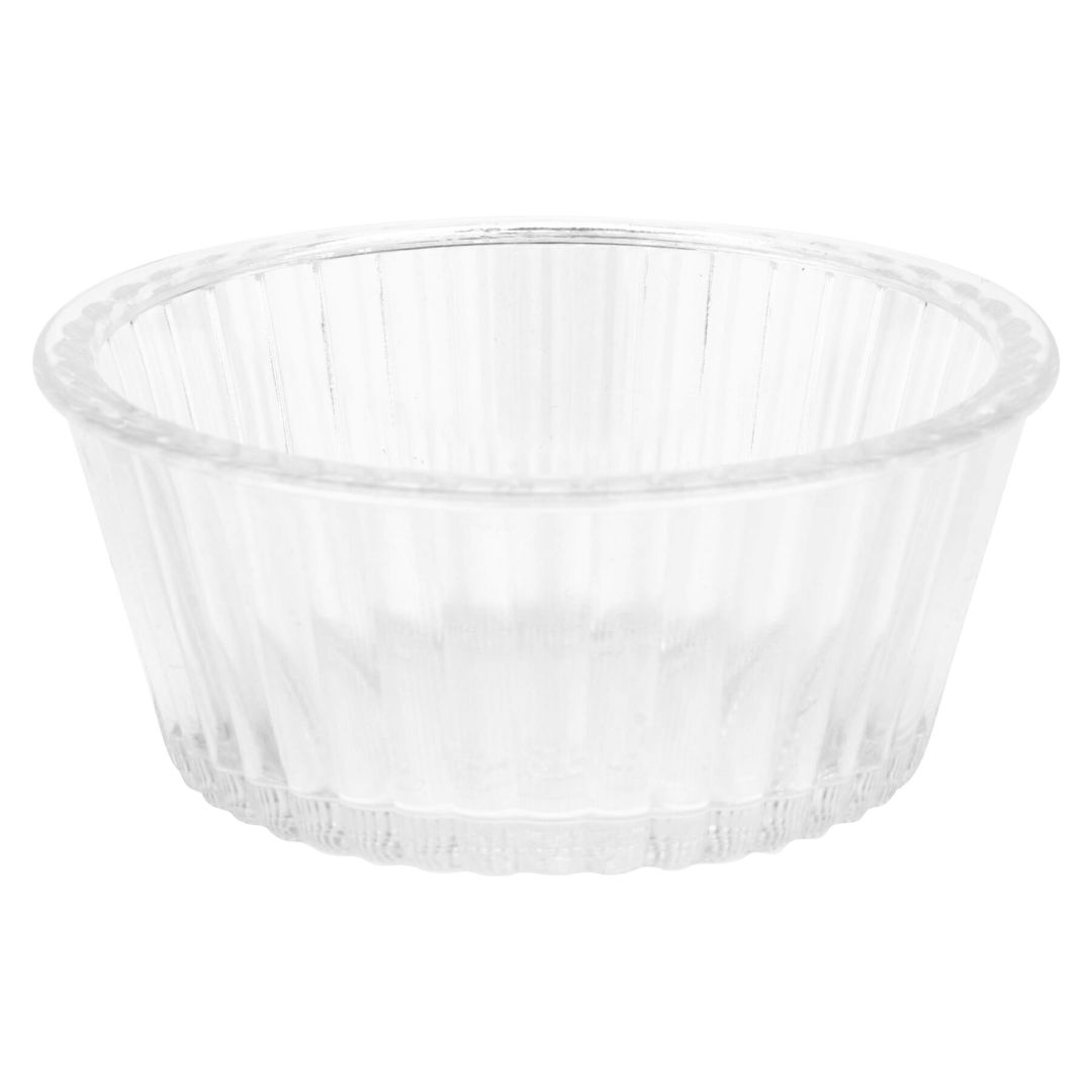 4 oz Fluted Plastic Condiment Cup - Clear