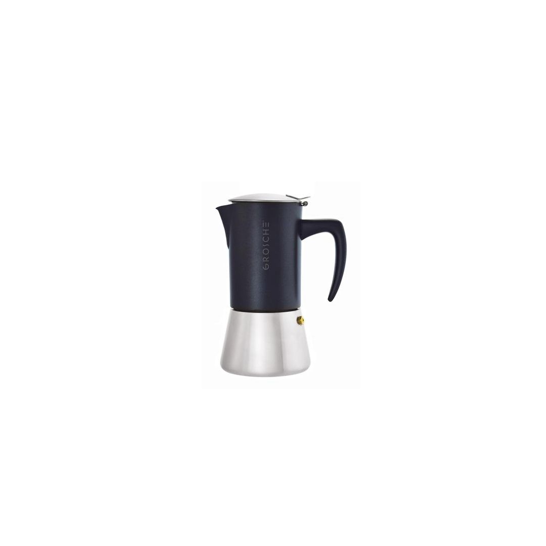 Milano 6-Cup Stainless Steel Italian Coffee Maker - Black