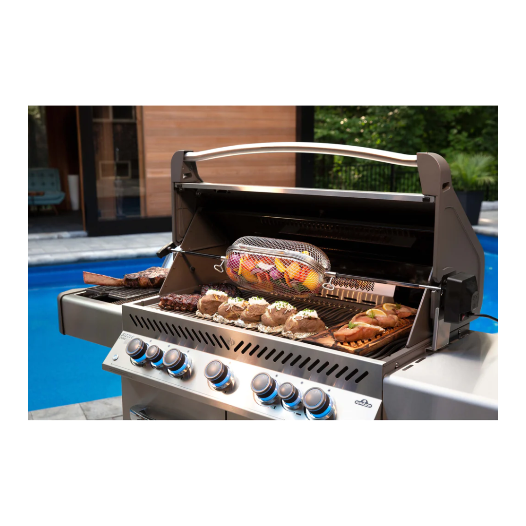 Natural gas BBQ with infrared side and rear burners – Prestige 