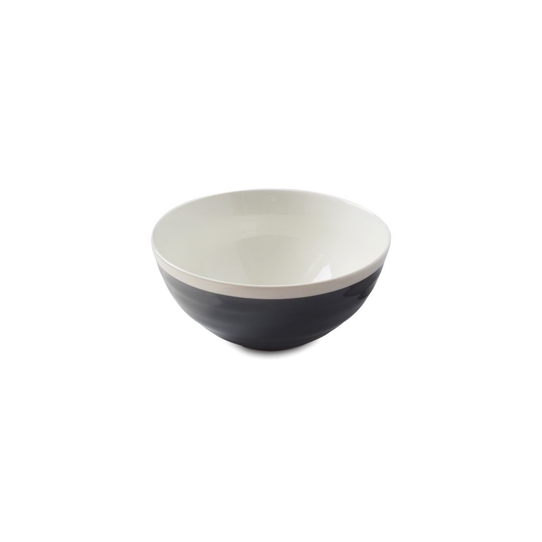 20 cm Fine China Bowl - Grey Two-Tone 