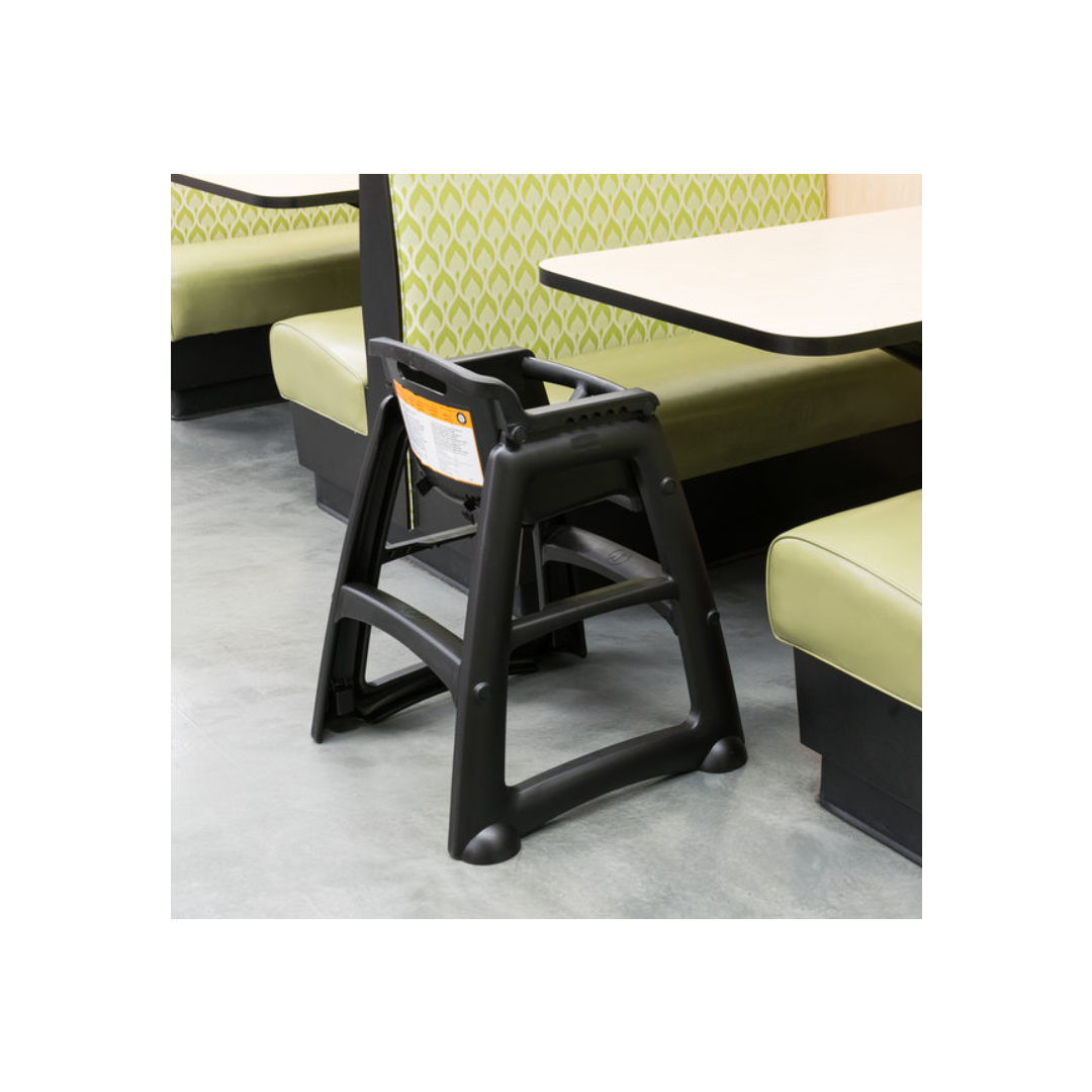 Restaurant High Chair without Wheels - Black