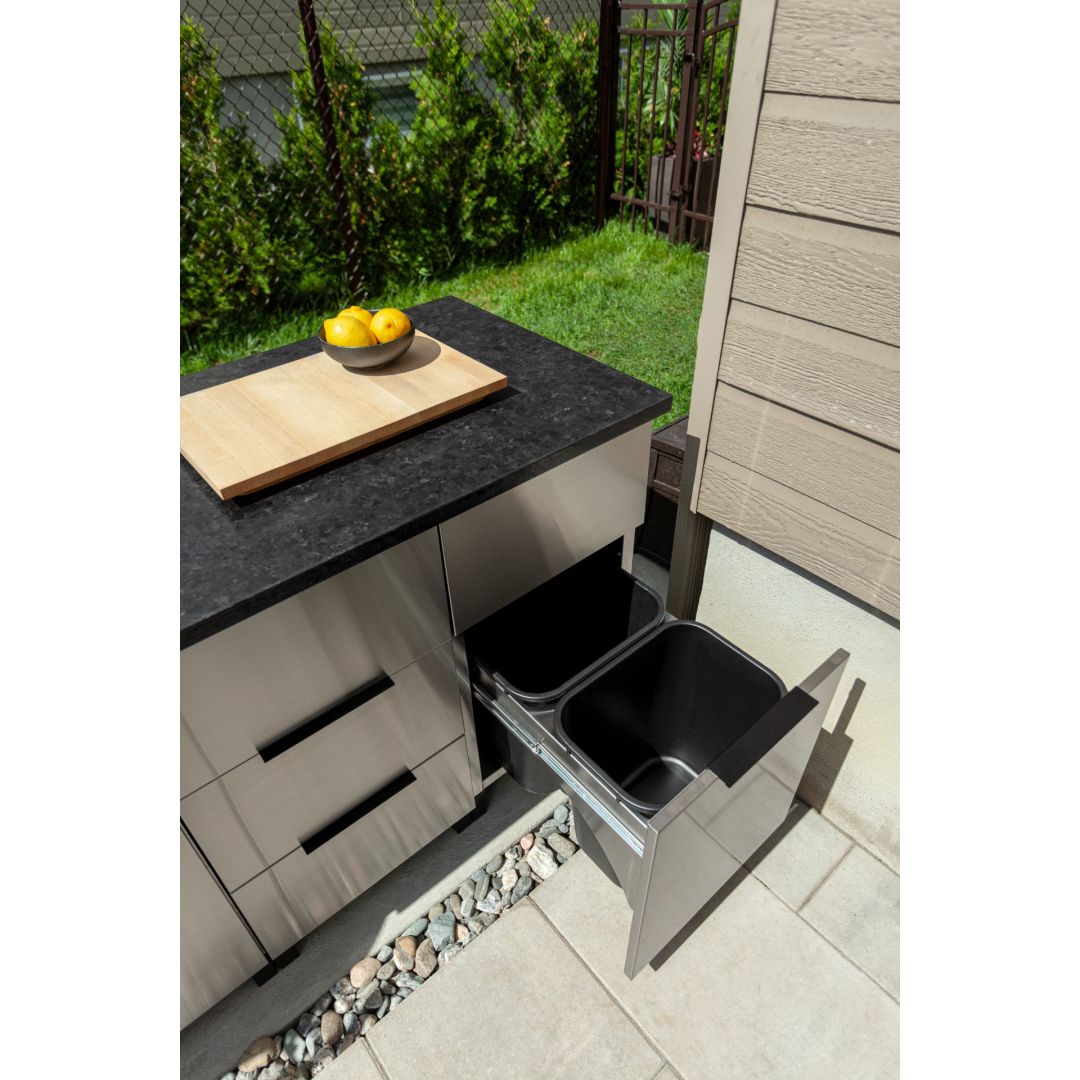 Three-Cabinet Layout for Charcoal Grill - Essence
