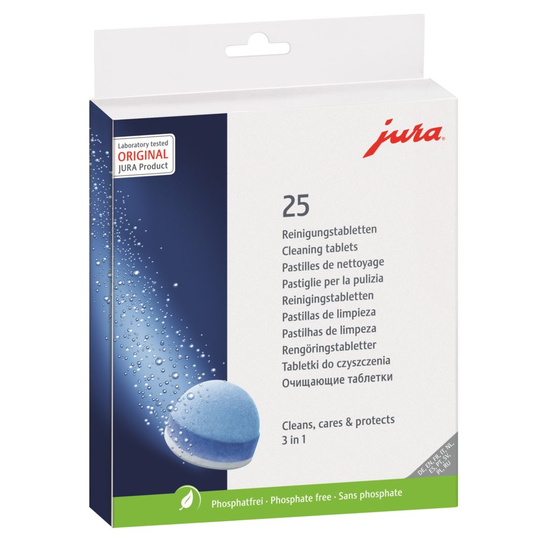 Pastilles de nettoyage trois phases - 25 pastilles - Jura - Doyon