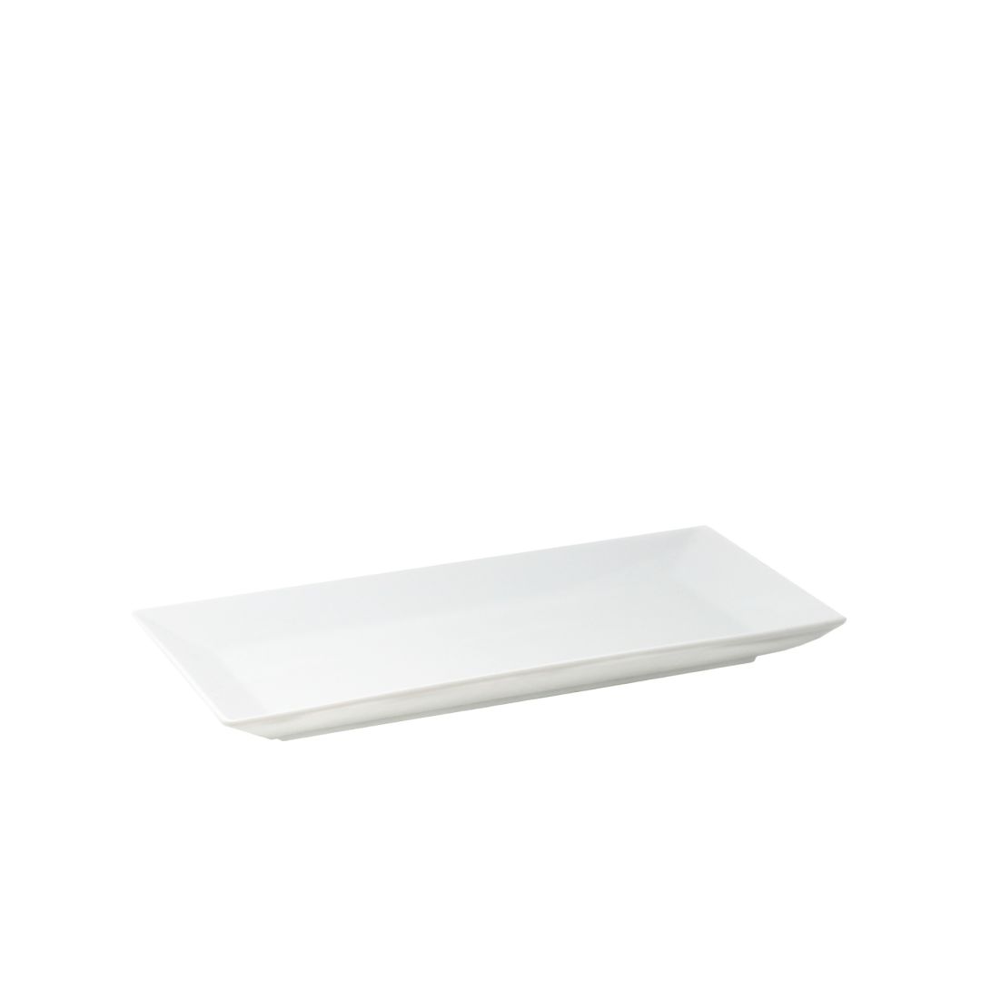 11.4" x 6" Rectangular Plate - White