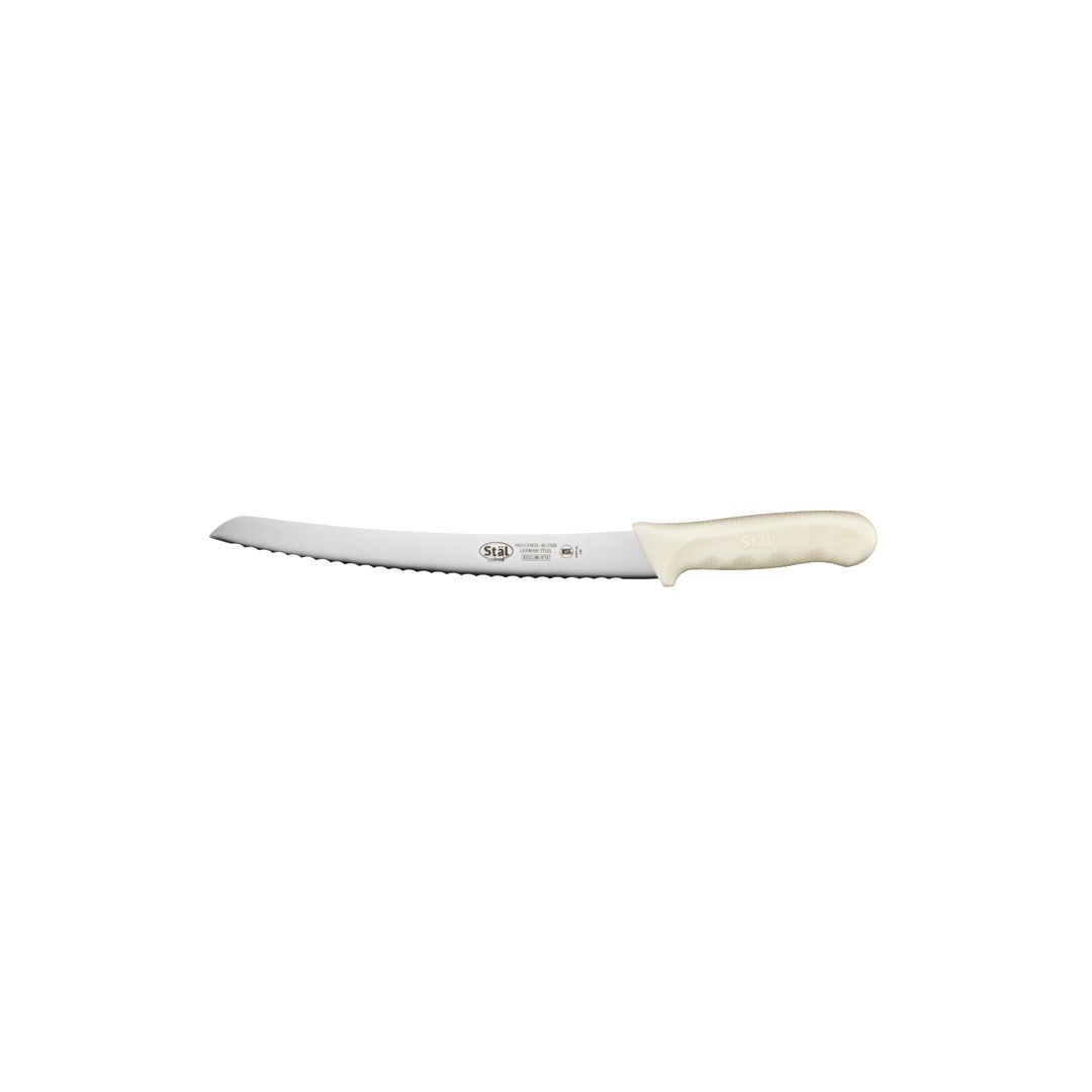 9-1/2'' Curved Bread Knife - White