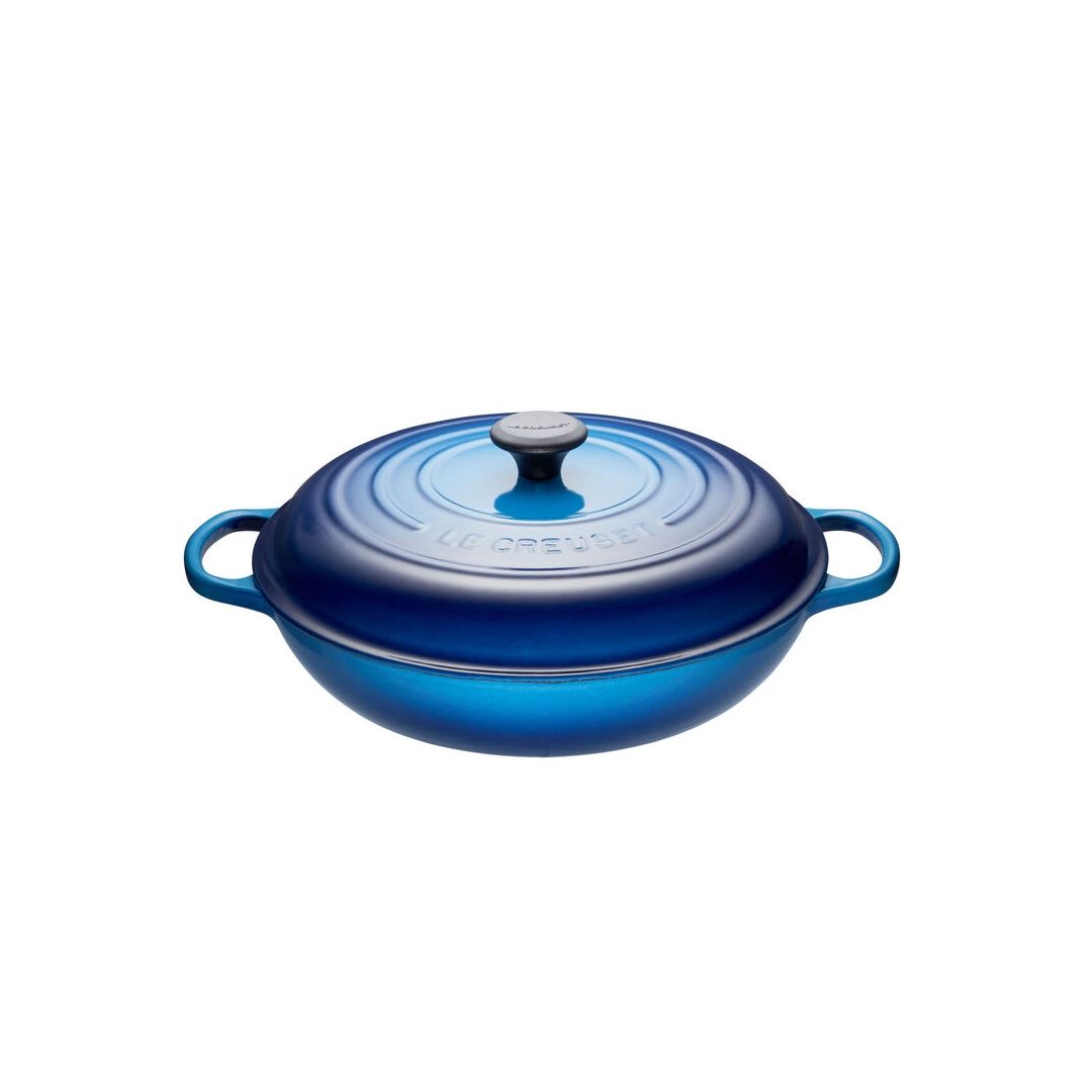 4.7 L Enamelled Cast Iron Braizer with Lid - Blueberry