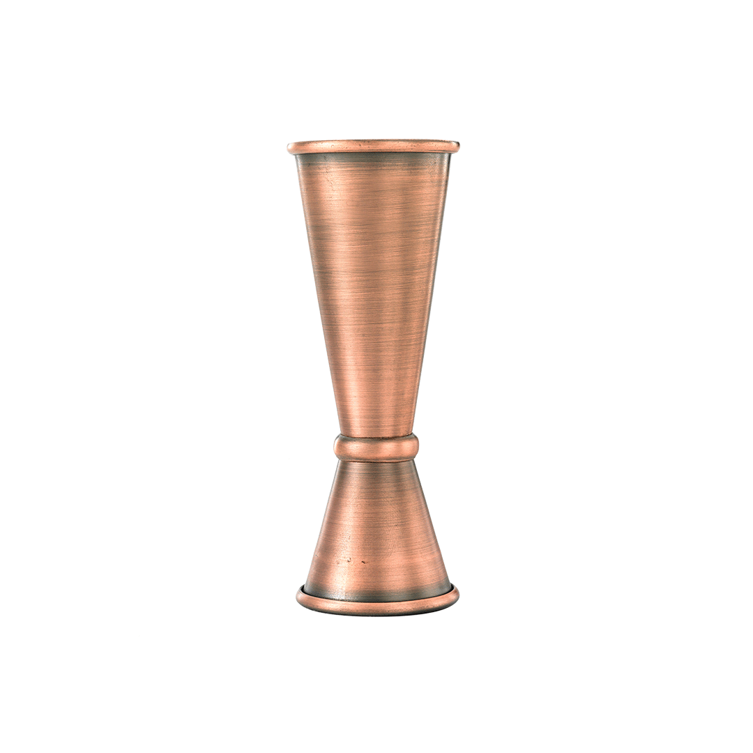 1 oz and 2 oz Stainless Steel Jigger - Antique Copper-Plated
