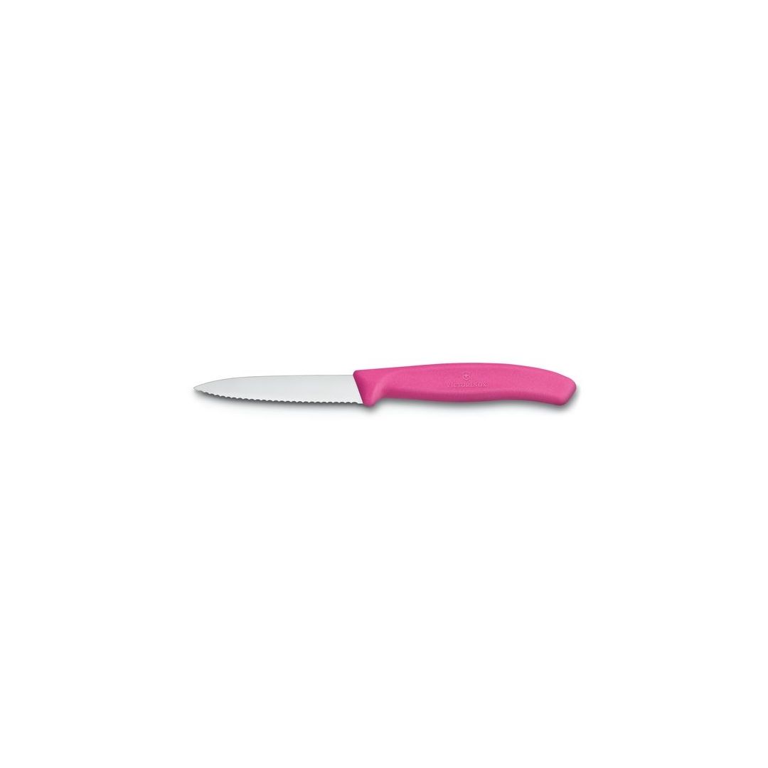 Couteau d’office dentelé 3,25" - Rose