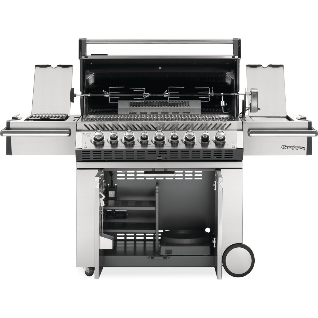 Natural gas BBQ with infrared rear and side burners – Prestige Pro 
