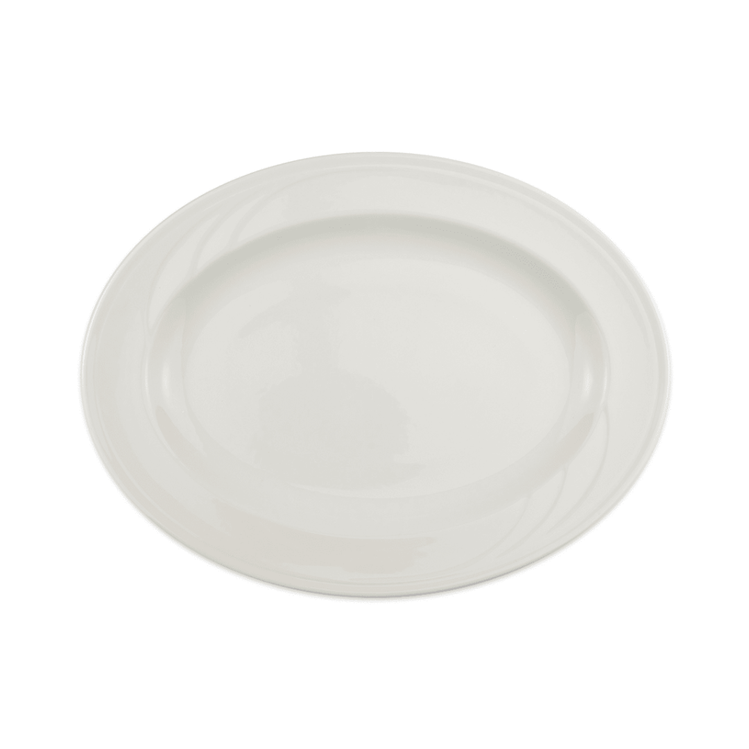  Assiette Ovale 13 1/2" en porcelaine - Elan