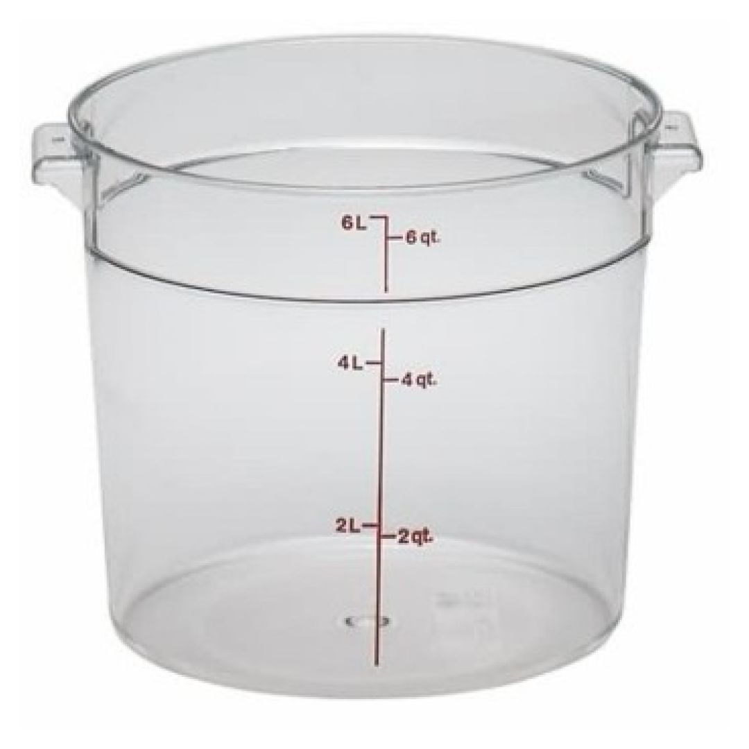 5.7 L Round Graduated Container - Clear