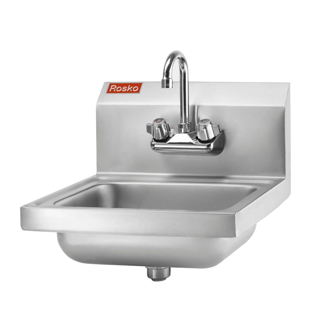 14" x 10" S/S Wall Mount Hand Sink w/ Faucet (Demonstrator)