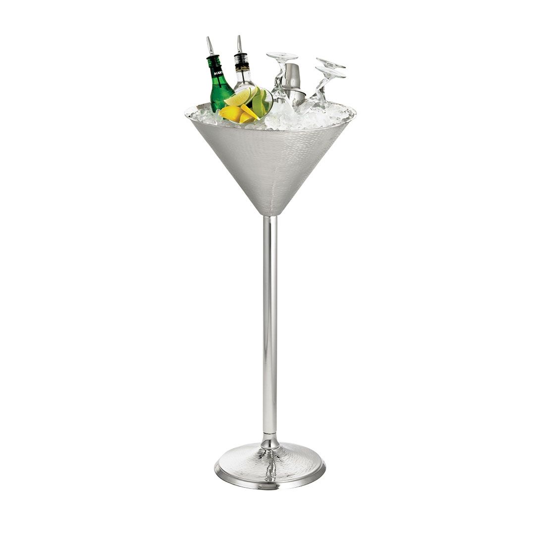 Seau forme verre martini - Acier inoxydable avec grain
