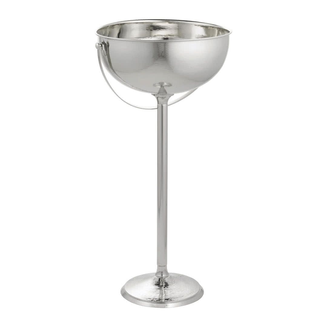 Round beverage stand, handle stainless steel rice pattern 