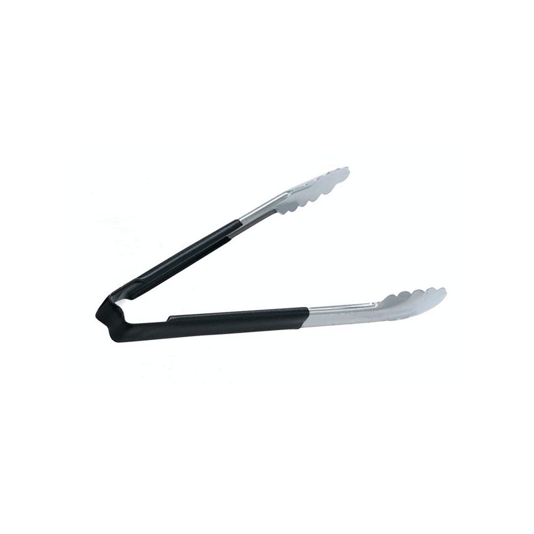 16" Stainless Steel Tongs with Kool-Touch Handle - Black
