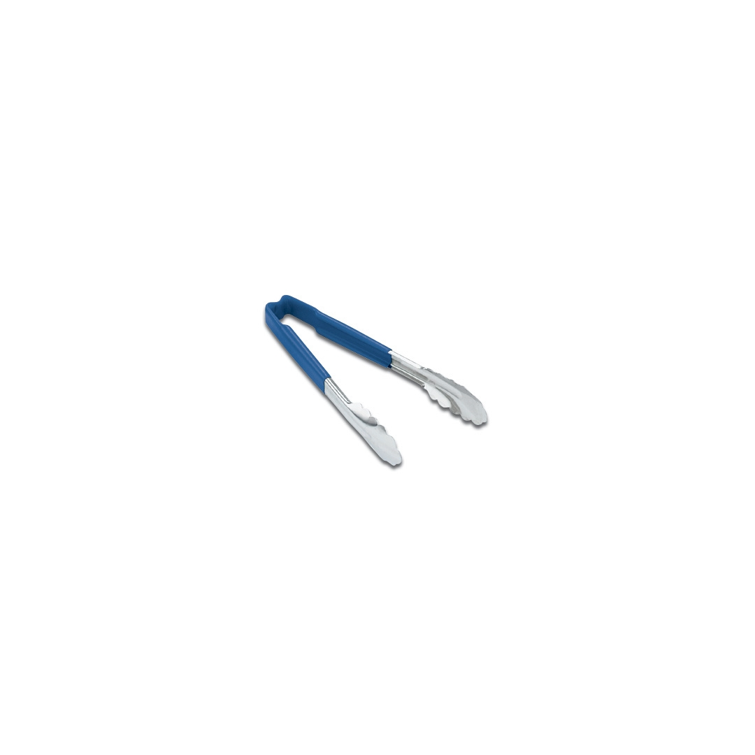 Pinces en acier inoxydable avec manche Kool-Touch 12" - Bleu