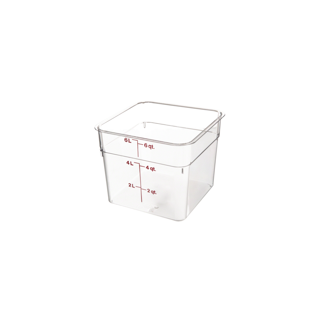 5.7 L Square Graduated Container - Clear