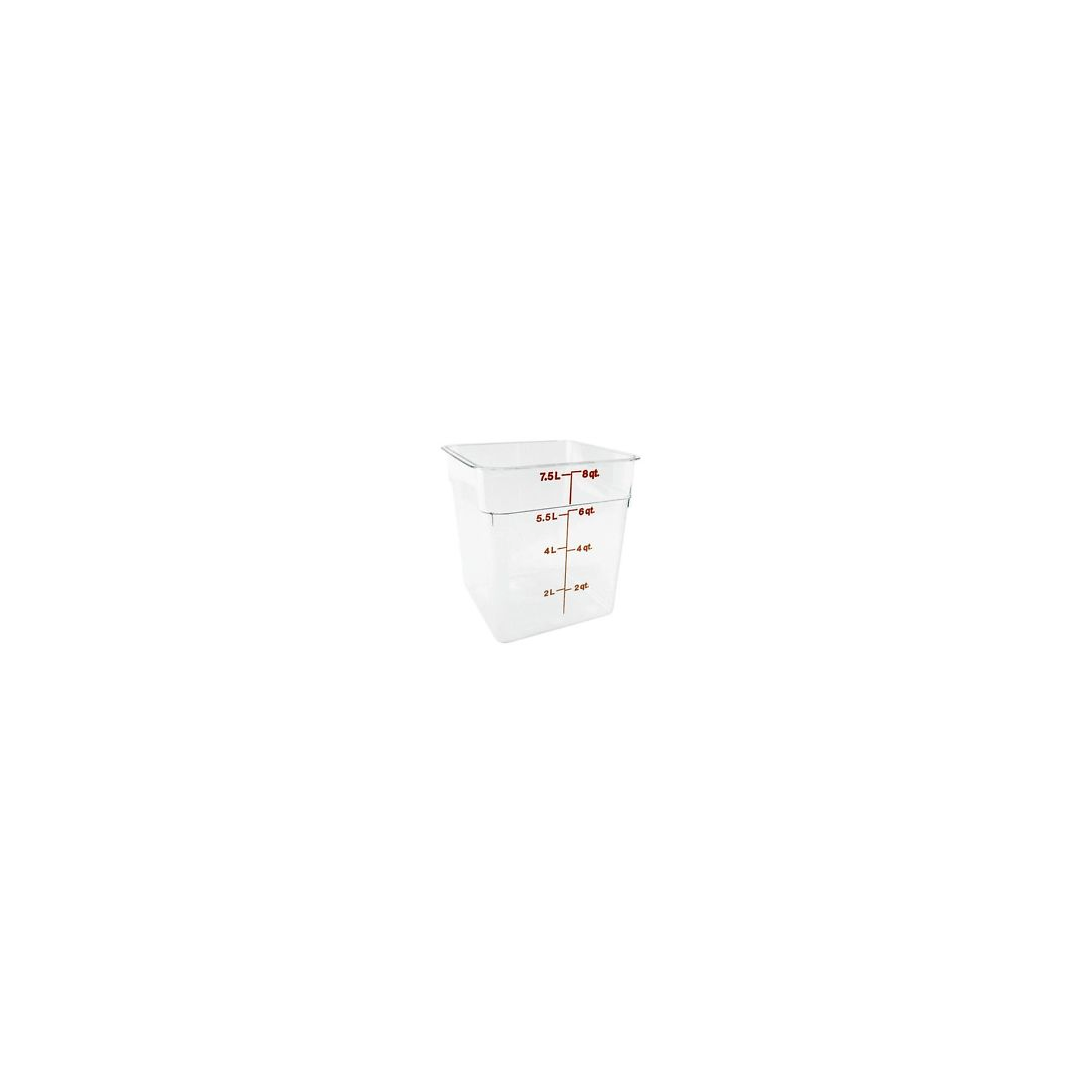 7.6 L Square Graduated Container - Clear