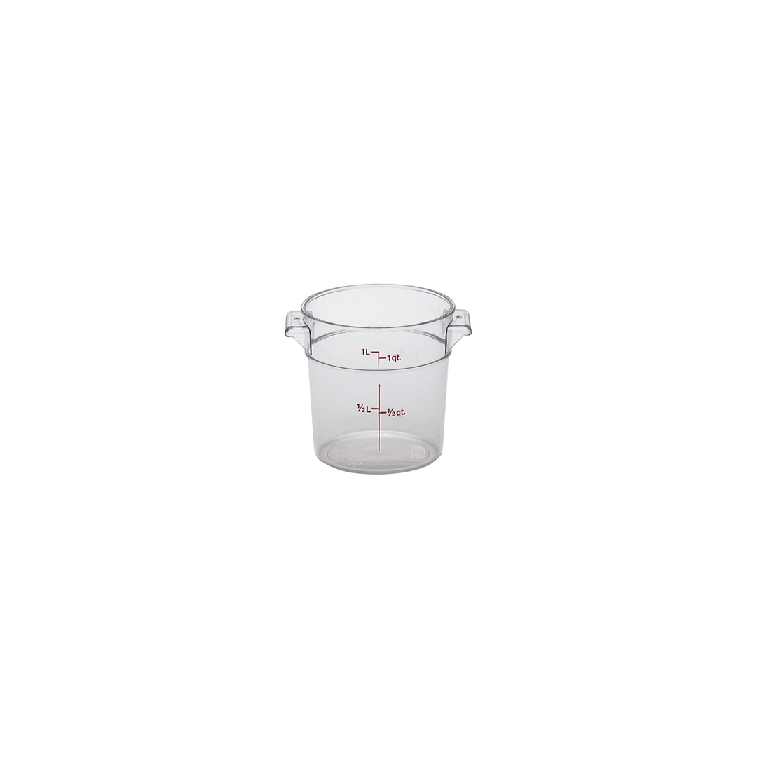 0.9 L Round Graduated Container - Clear