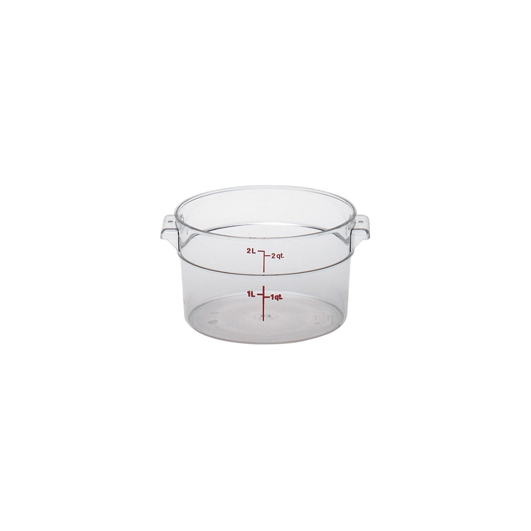 1.9 L Round Graduated Container - Clear
