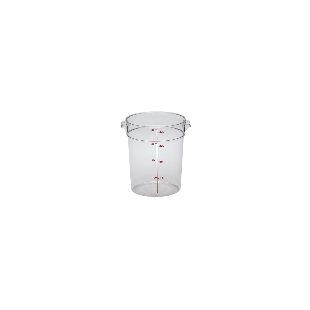 3.8 L Round Graduated Container - Clear