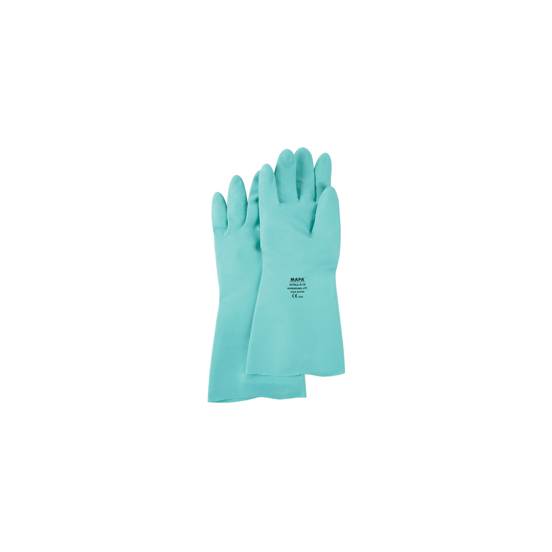 18" StanSolv Pair of Nitrile Gloves - Green