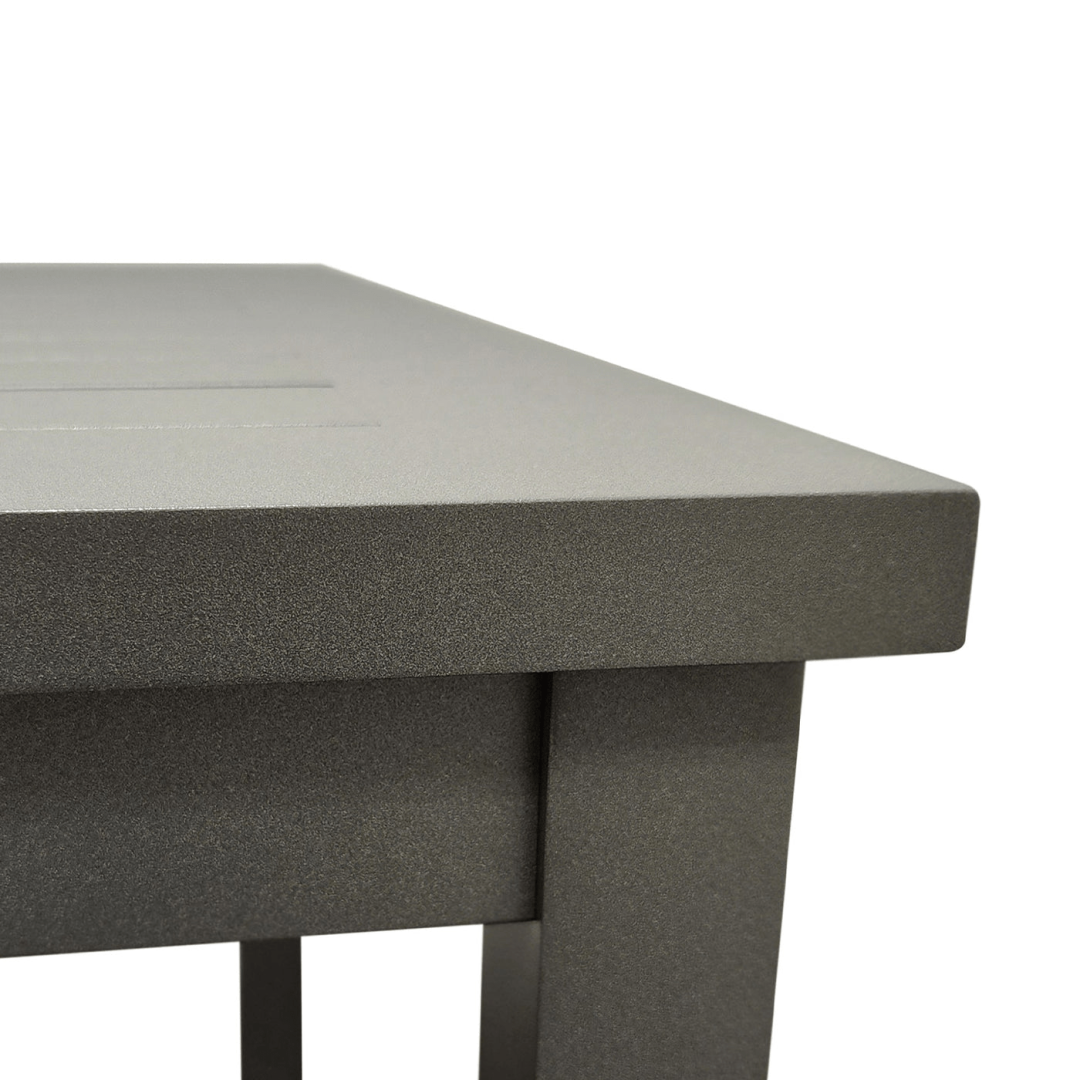 Table carrée en aluminium Sigma 34" - Noir Volcanique
