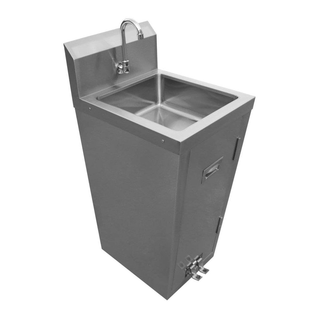 Pedestal Hand Sink w/ Pedals and Gooseneck Faucet