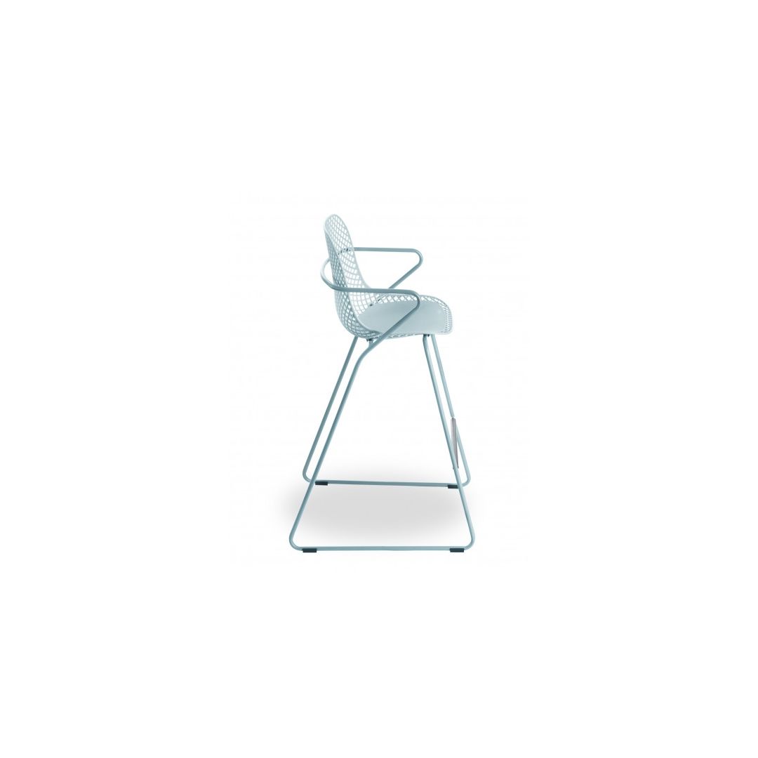 Ramatuelle 73' Metal Bar Chair - Ether Blue