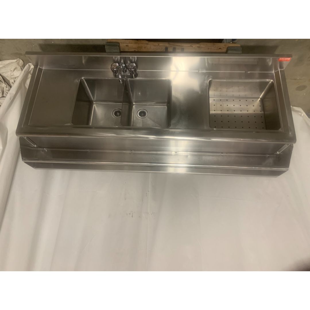 Cocktail Unit w/ Double Sink and Ice Bin (Used)