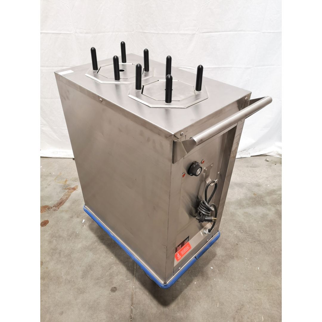 Heated rolling plate cart for 6 1/2" plates
