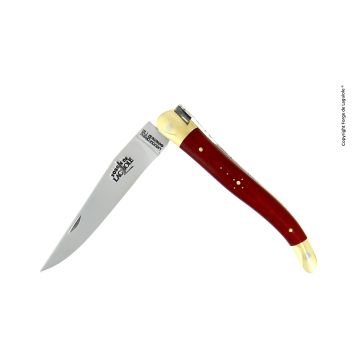 Couteau pliant 11 cm - Tissu compressé rouge