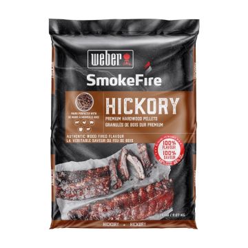 Granules de bois de hickory SmokeFire - 20 lb