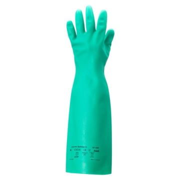 Paire de gants en nitrile taille 8 AlphaTec Solvex 18" - Vert