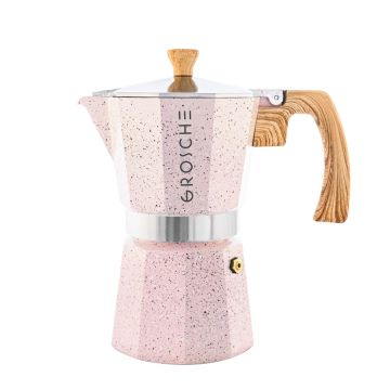 Stone 9-Cup Italian Coffee Maker - Blush Pink