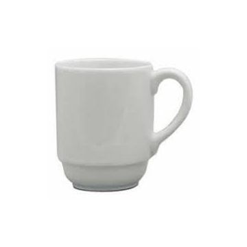 Mug empilable en porcelaine 10 oz - Blanco