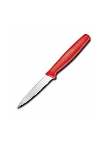 Couteau d'office dentelé 3,25" - Rouge