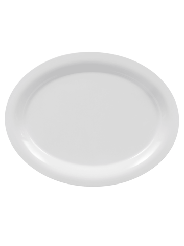 Assiette Ovale 13.5" x 10.25" – Blanc