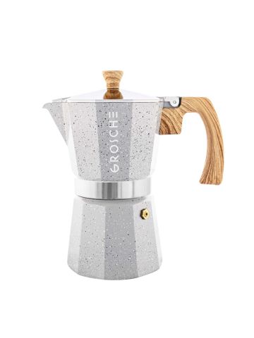 Cafetière italienne 9 tasses Milano Stone - Gris fossile