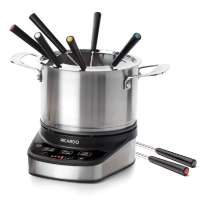 Ensemble à fondue électrique en acier inoxydable