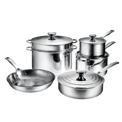 Batterie de cuisine 10 pièces - Inox