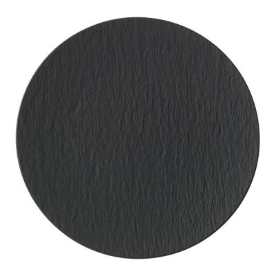 Assiette ronde 12,5" - Manufacture Rock gris-noir