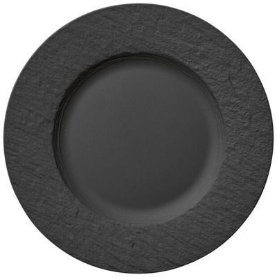 Assiette ronde 10,5" - Manufacture Rock gris-noir