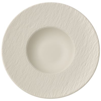 Assiette à pâtes ronde 11,5" - Manufacture Rock blanc