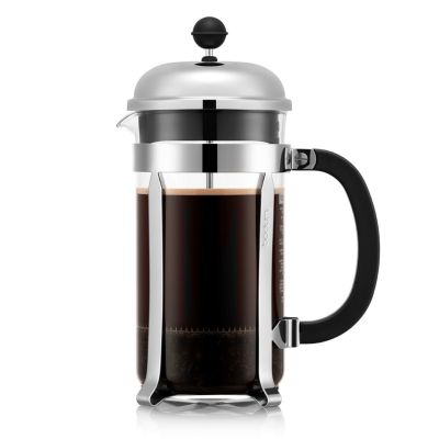 Cafetière à piston en verre 8 tasses Chambord - Chrome