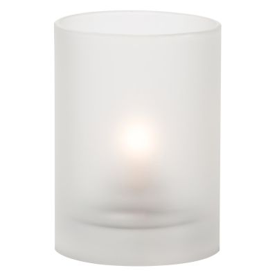 Lampe en verre cylindrique en cristal satiné