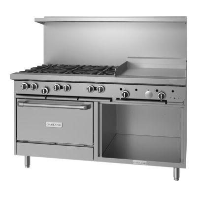 Cuisinière 60" avec 1 plaque à frire de 24" à droite et 1 four standard